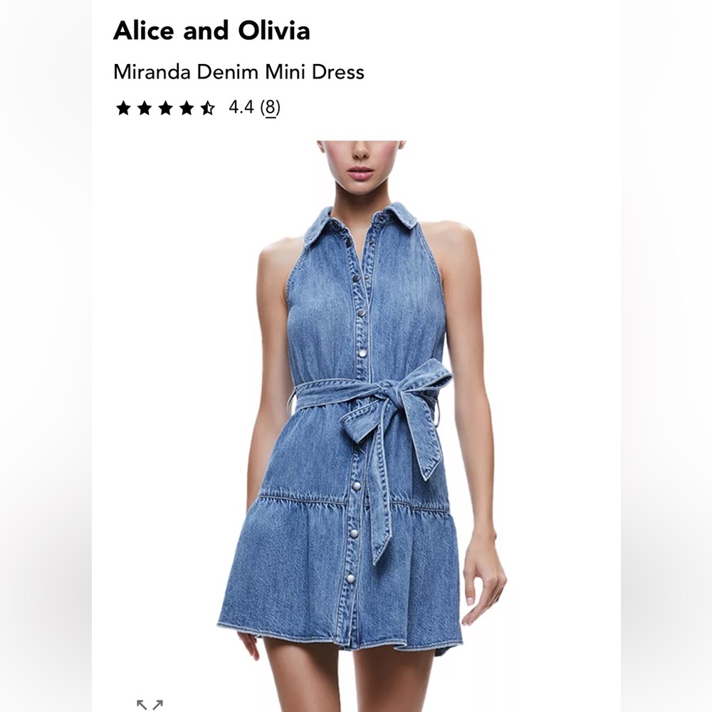 Alice + Olivia Blue Denim Mini Dress